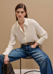 Cream Silk Shirt meandem