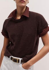 Cinnamon Brown Turn-Up Cuff Shirt meandem