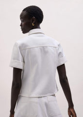 White Paneled Shirt meandem