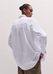 White Clever Oversized Shirt meandem