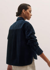 Navy Boxy Shacket meandem
