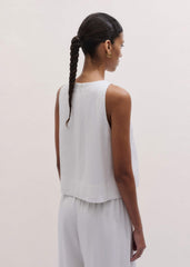 White Shell Crop Top meandem