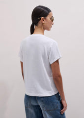 White Soft Washed V-Neck Tee meandem