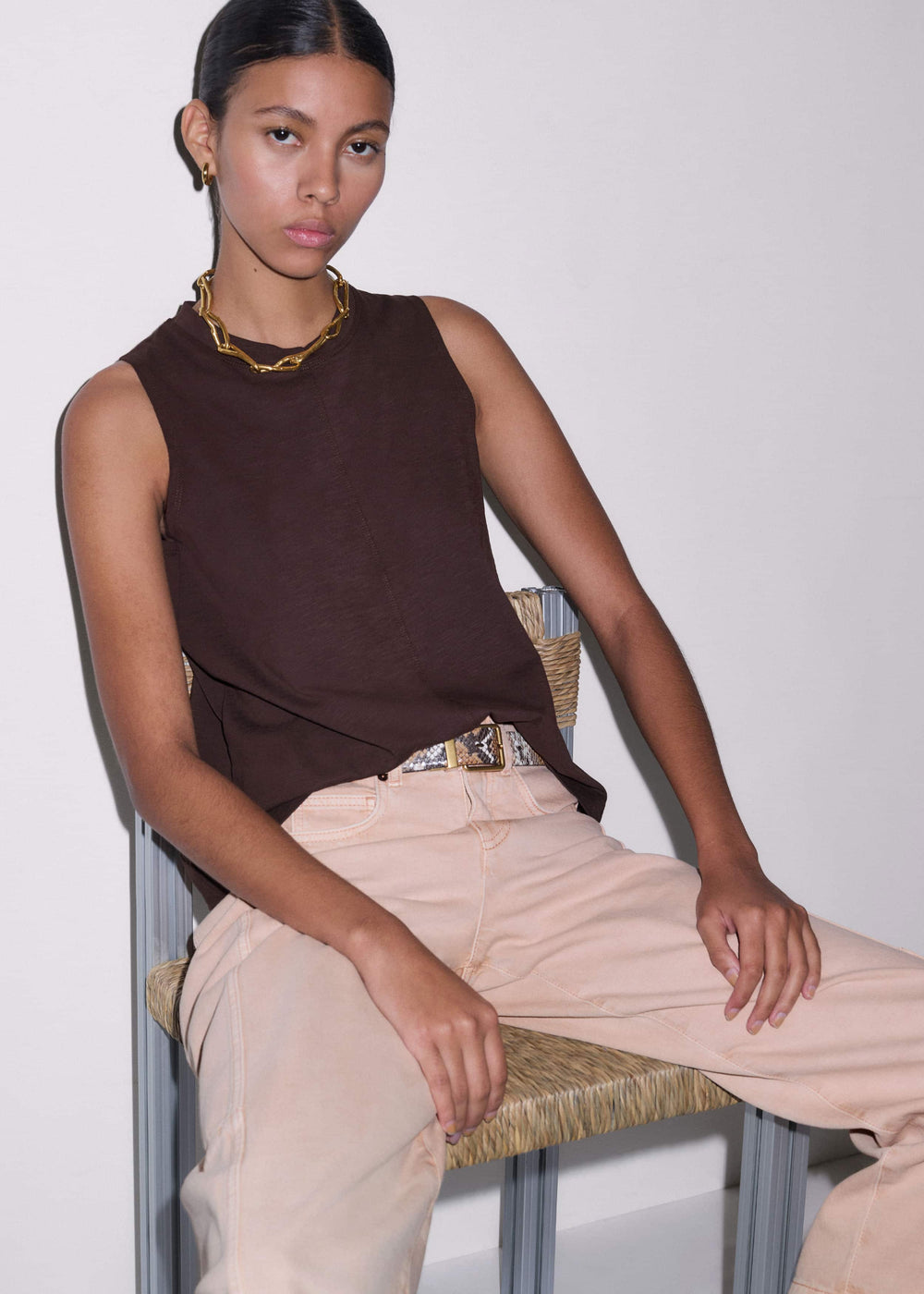 Brown Racerback Swing Top meandem