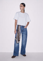 White Relaxed Cropped T-Shirt meandem