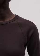 Brown Raglan Crop Tee meandem