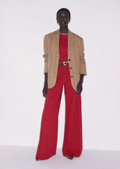 Red Contrast Trim Slim Tee meandem
