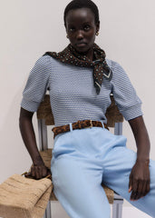 Blue Feminine Sleeve Tee meandem