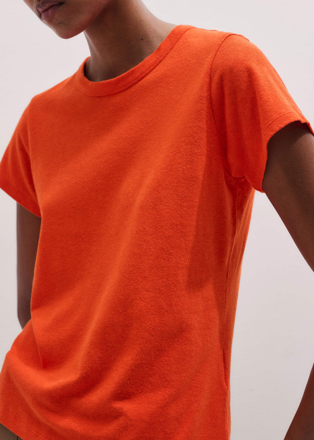 Orange Soft Washed Straight Tee meandem