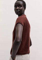 Cinnamon Brown V-Neck Baby Tee meandem