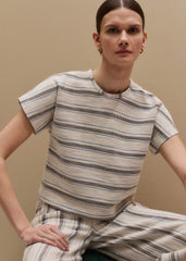 Cream Stripe Tee meandem