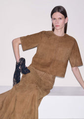 Brown Luxe Boxy T-Shirt meandem