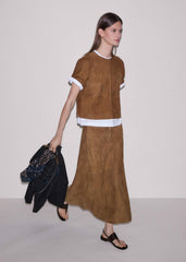 Brown Luxe Boxy T-Shirt meandem