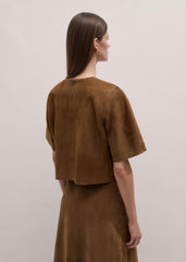 Brown Luxe Boxy T-Shirt meandem