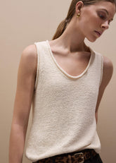 Cream Slim Knit Tank Top meandem