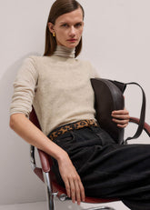 Cream Alpaca Blend Straight Knit Vest meandem