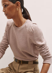 Pink Raw Edge Feminine Sweatshirt meandem