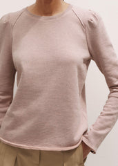 Pink Raw Edge Feminine Sweatshirt meandem