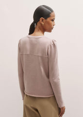 Pink Raw Edge Feminine Sweatshirt meandem