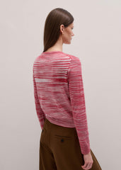 Red Spacedye Slim Fit Cardigan meandem