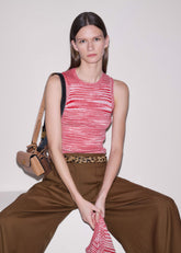 Red Spacedye Slim Fit Knit Vest meandem