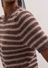 Cinnamon Brown Straight Knit Tee meandem