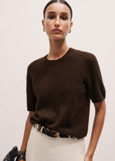 Brown Felted Knit Tee meandem
