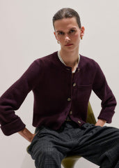 Red Button-Through Straight Cardigan meandem