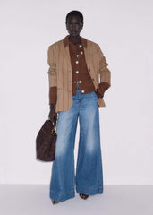 Brown Slim Collared Cardigan meandem