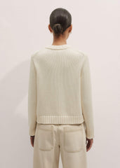 Cream Bracelet Sleeve Cropped Cardigan meandem