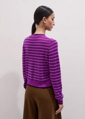 Textured Stripe Straight Sweater meandem