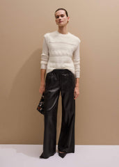 Cream Barely There Slim Rib Layering Sweater meandem