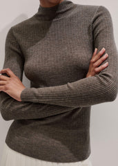Brown Barely There Slim Layering Sweater meandem
