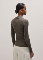 Brown Barely There Slim Layering Sweater meandem