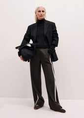 Black High Neck Crop Sweater meandem