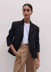 Black Icon Intelligently Oversized Short Blazer meandem