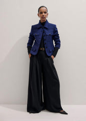 Blue Fitted Military Jacket meandem