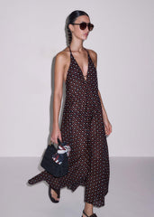 Black Halter Maxi Beach Dress meandem