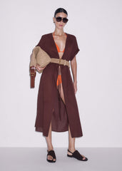 Tan Raffia Wide Summer Belt meandem