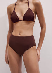 Cinnamon Brown High-Rise Bikini Bottom meandem