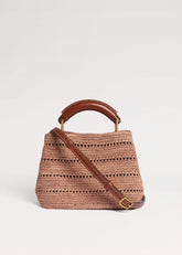 Pink Raffia Mini Day Bag meandem