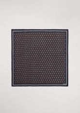 Black Dotted Border Scarf meandem