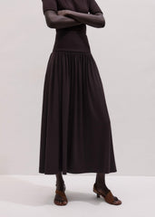 Brown Soft Sculpt Maxi Skirt meandem