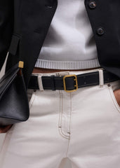 Black Double Prong Belt meandem