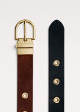 Black Reversible Eyelet Belt meandem