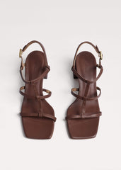 Dark Brown Caged Occasion Sandal meandem