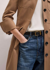 Dark Cinnamon Reversible Belt meandem