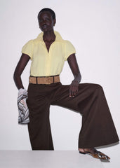 Brown Wide Waist Belt meandem