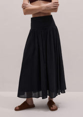 Black Relaxed Maxi Skirt meandem