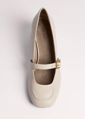 Cream Classic Mary Jane Heel meandem